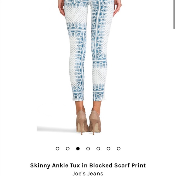 Joe Jeans Skinny Ankle Tux Blocked Scarf Print 29 - Picture 8 of 10